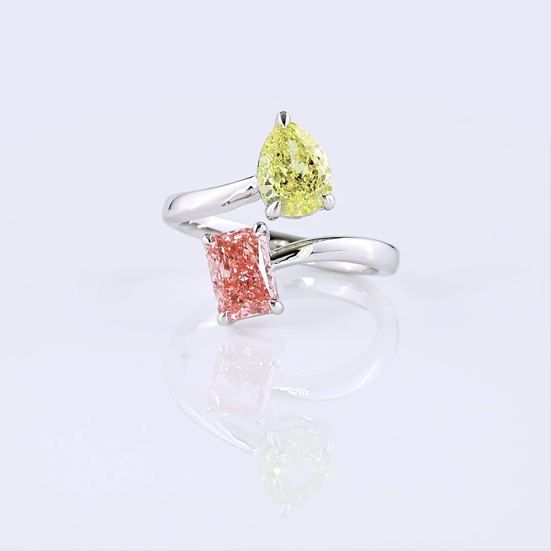 2.52 Cts 14k White Gold Mix Shape Special Ring - Video