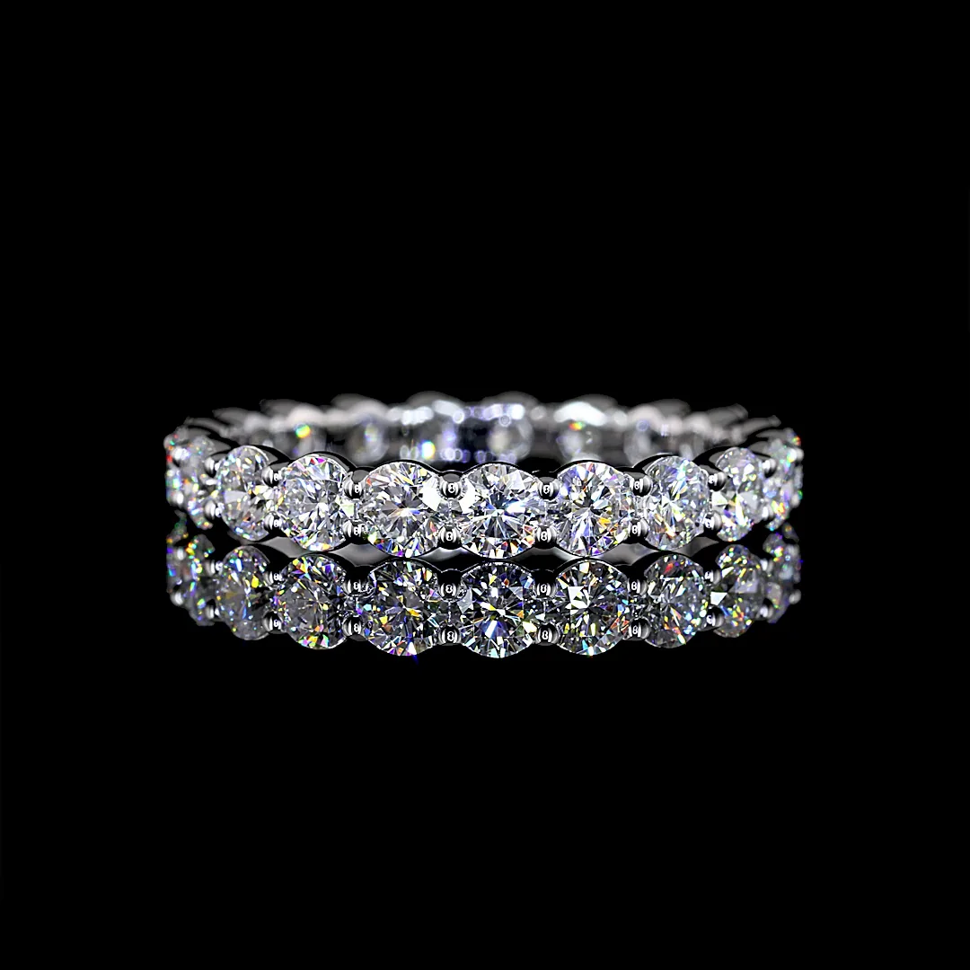 1.95 Cts 14k White Gold Round Shape Eternity Band Eternity Band - Video