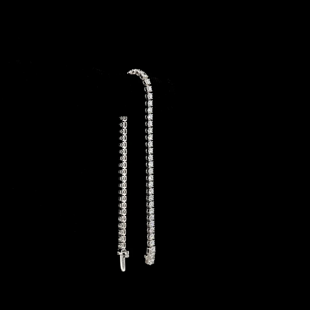 5.09 Cts Silver Round Shape Tennis Bracelet - Image 3