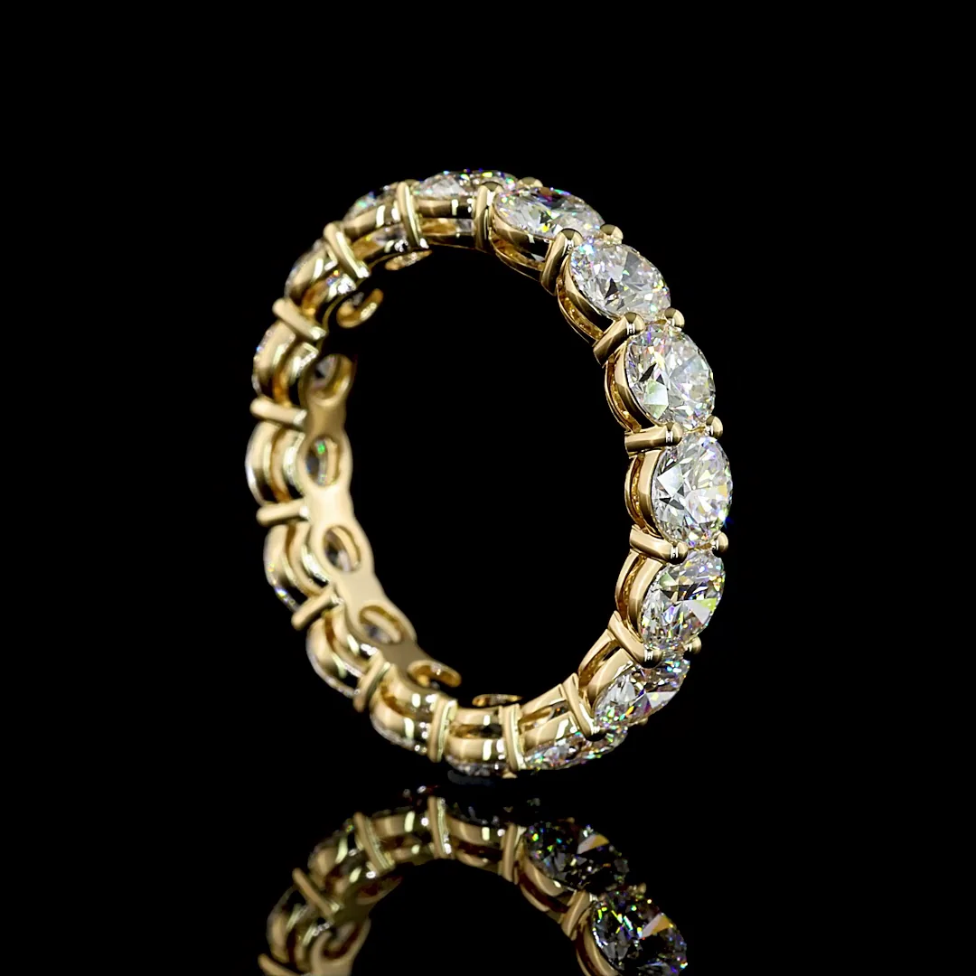 4.2 Cts 14k Yellow Gold Round Shape Eternity Band Eternity Band - Image 2