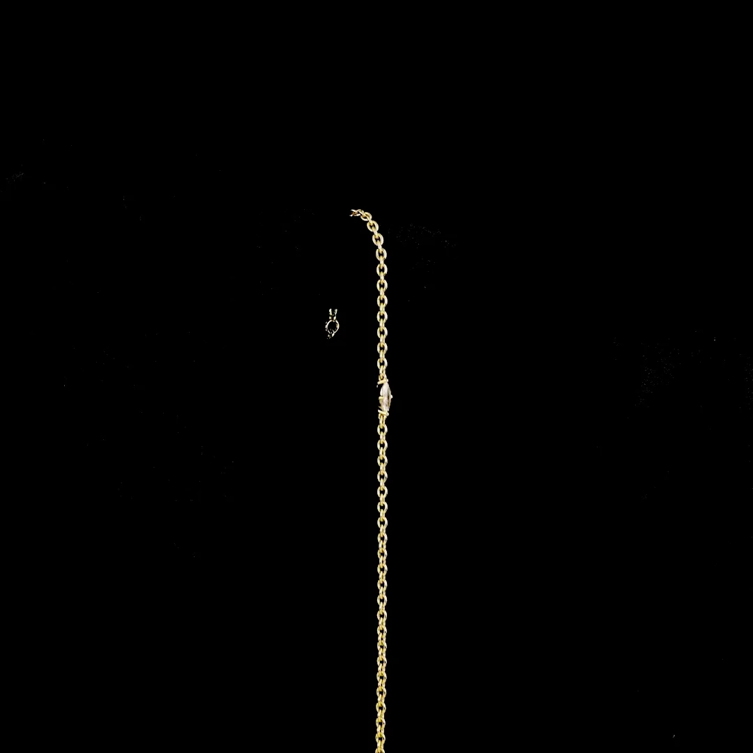 0.24 Cts 14k Yellow Gold Marquise Shape Station Bracelet - Image 3
