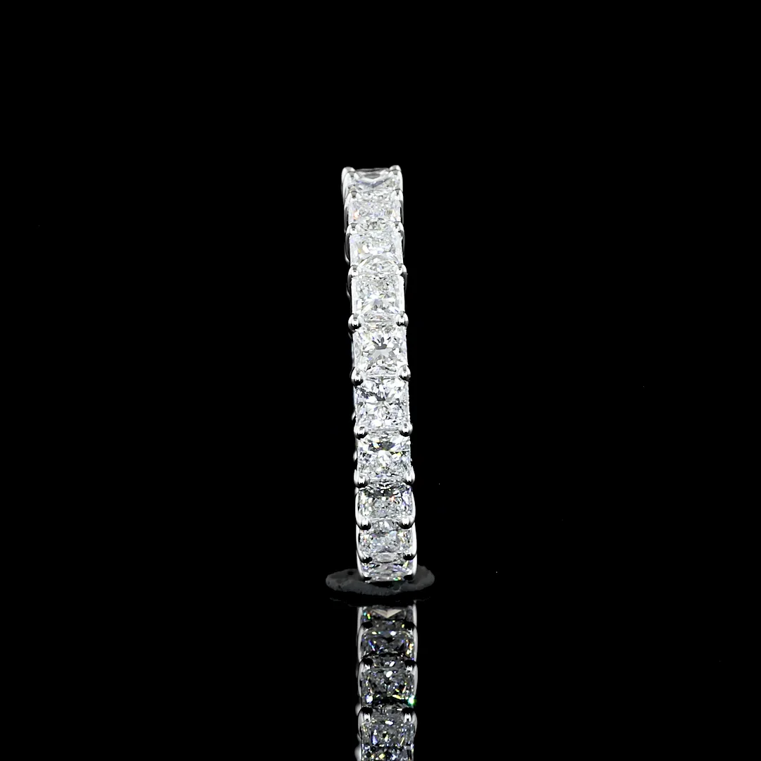 2.63 Cts 14k White Gold Princess Shape Eternity Band Eternity Band - Image 3
