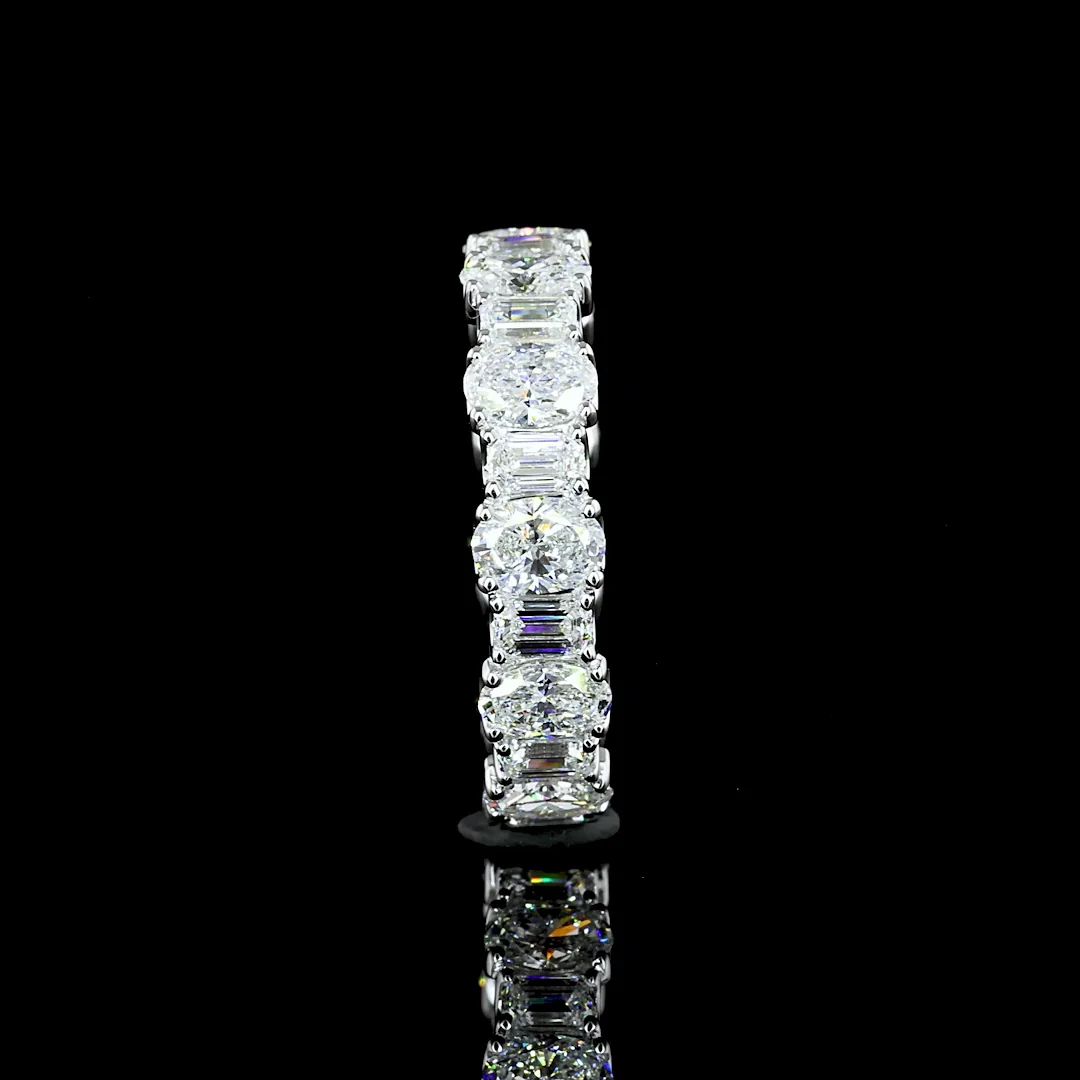 3.06 Cts 14k White Gold Mix Shape Eternity Band Eternity Band - Image 4