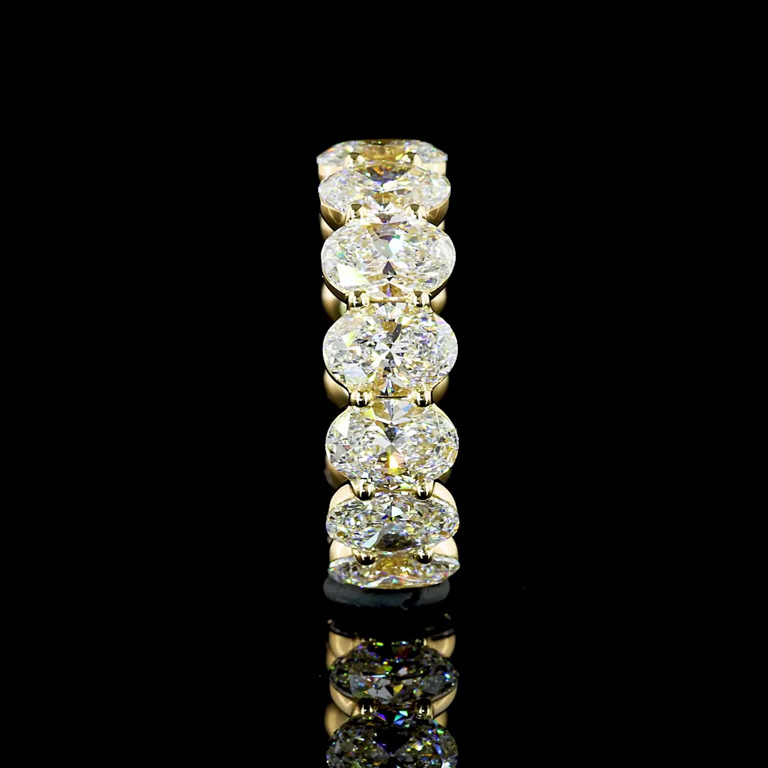 5.6 Cts 14k Yellow Gold Oval Shape Eternity Band Eternity Band - Image 3