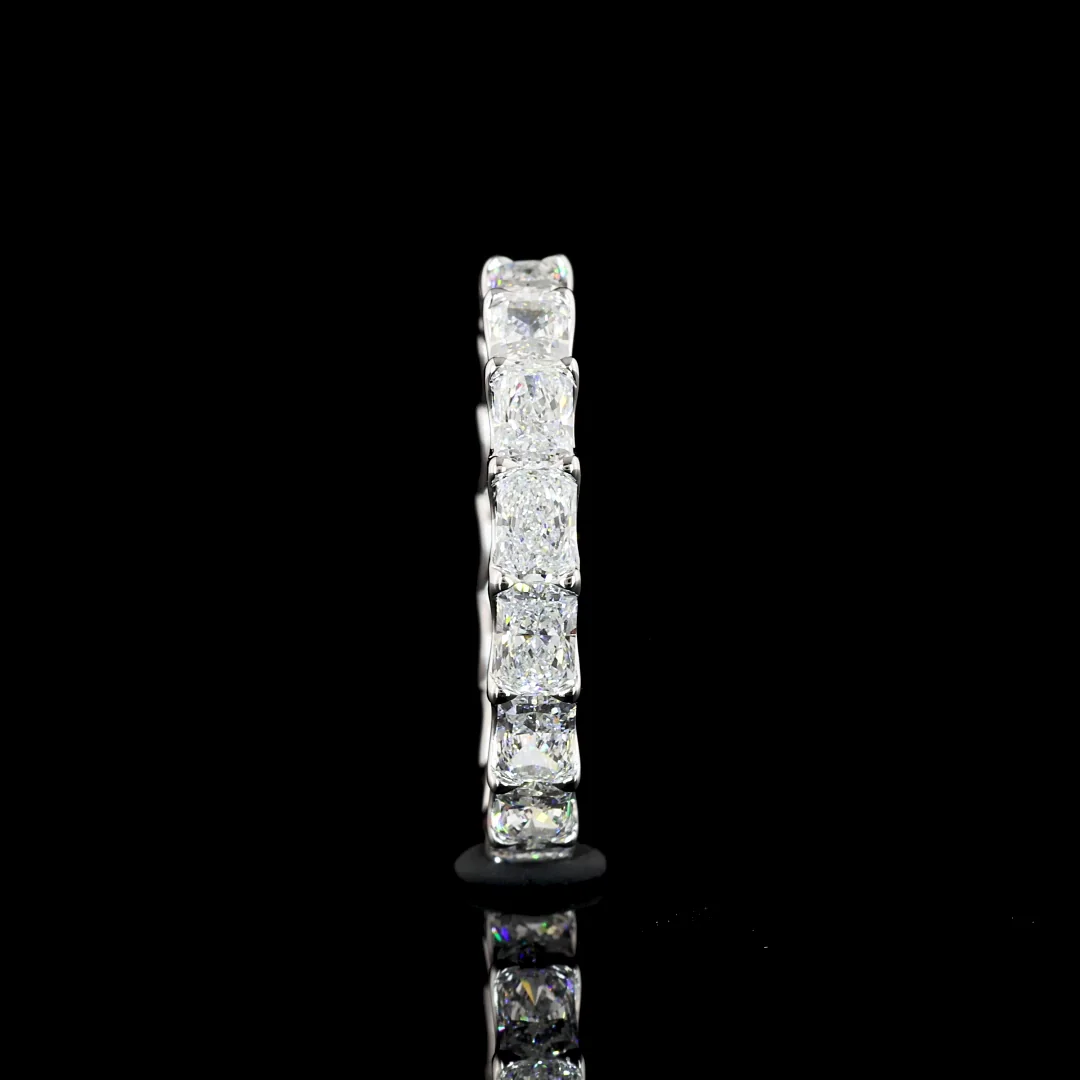 2.41 Cts 14k White Gold Radiant Shape Eternity Band Eternity Band - Image 3