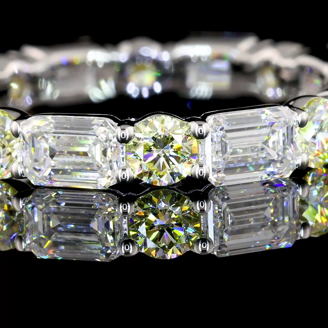 2.86 Cts 14k White Gold Mix Shape Eternity Band Eternity Band - Image 2