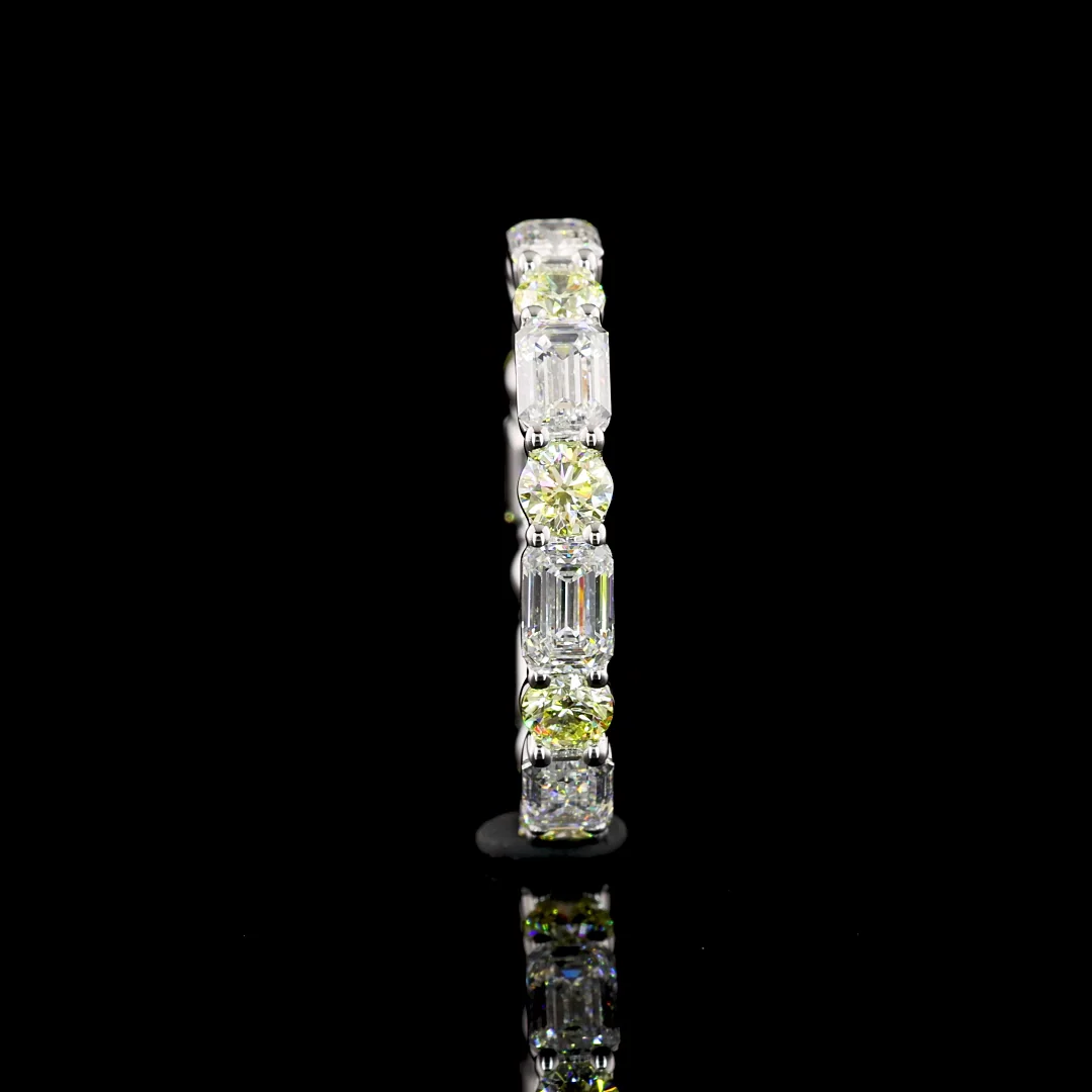 2.86 Cts 14k White Gold Mix Shape Eternity Band Eternity Band - Image 4