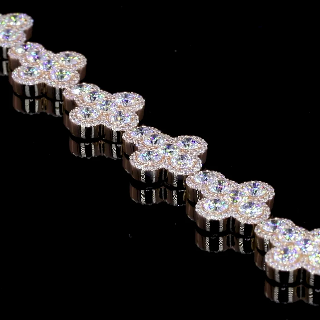 16.08 Cts 14k Rose Gold Round Shape Special Bracelet - Image 2