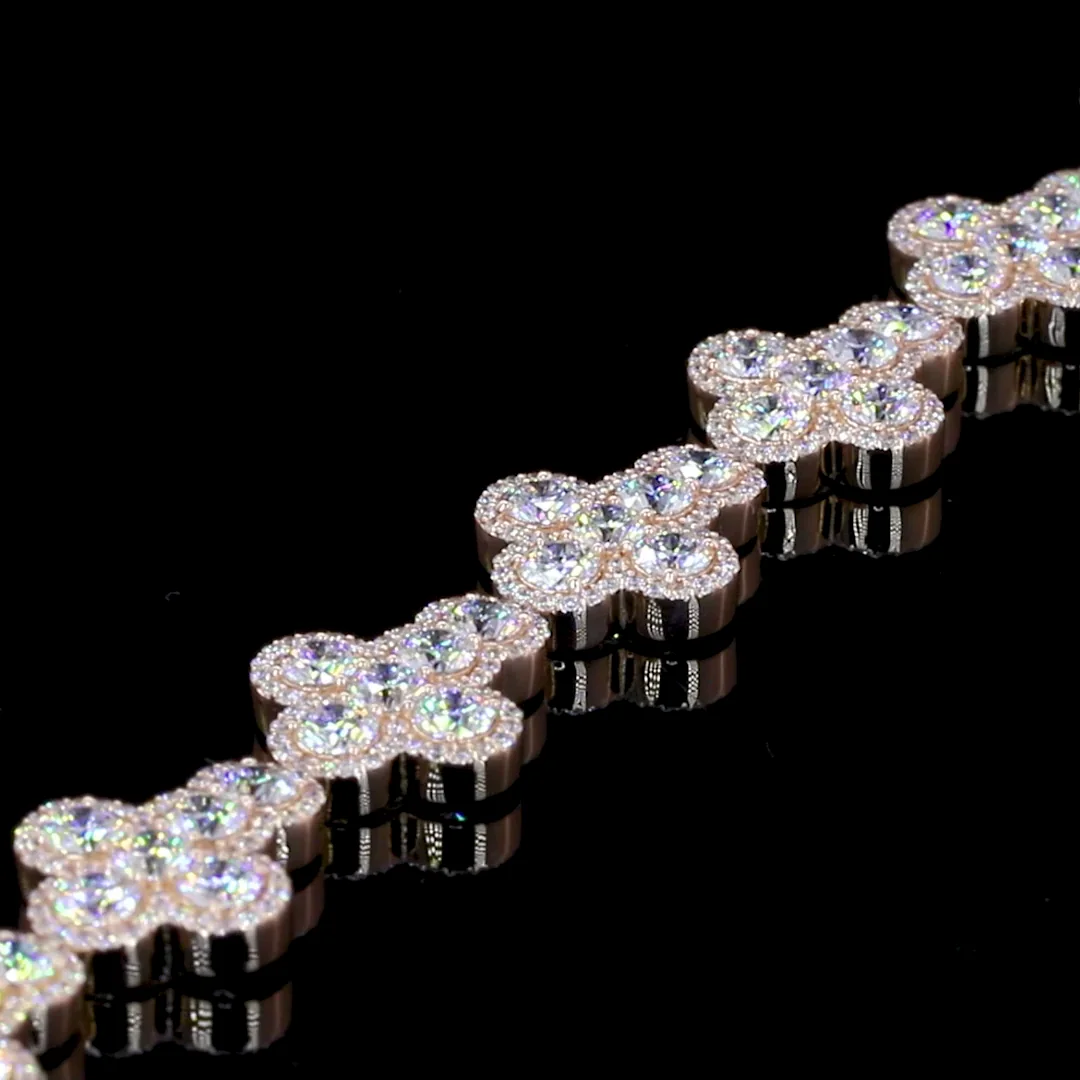 16.08 Cts 14k Rose Gold Round Shape Special Bracelet - Image 4