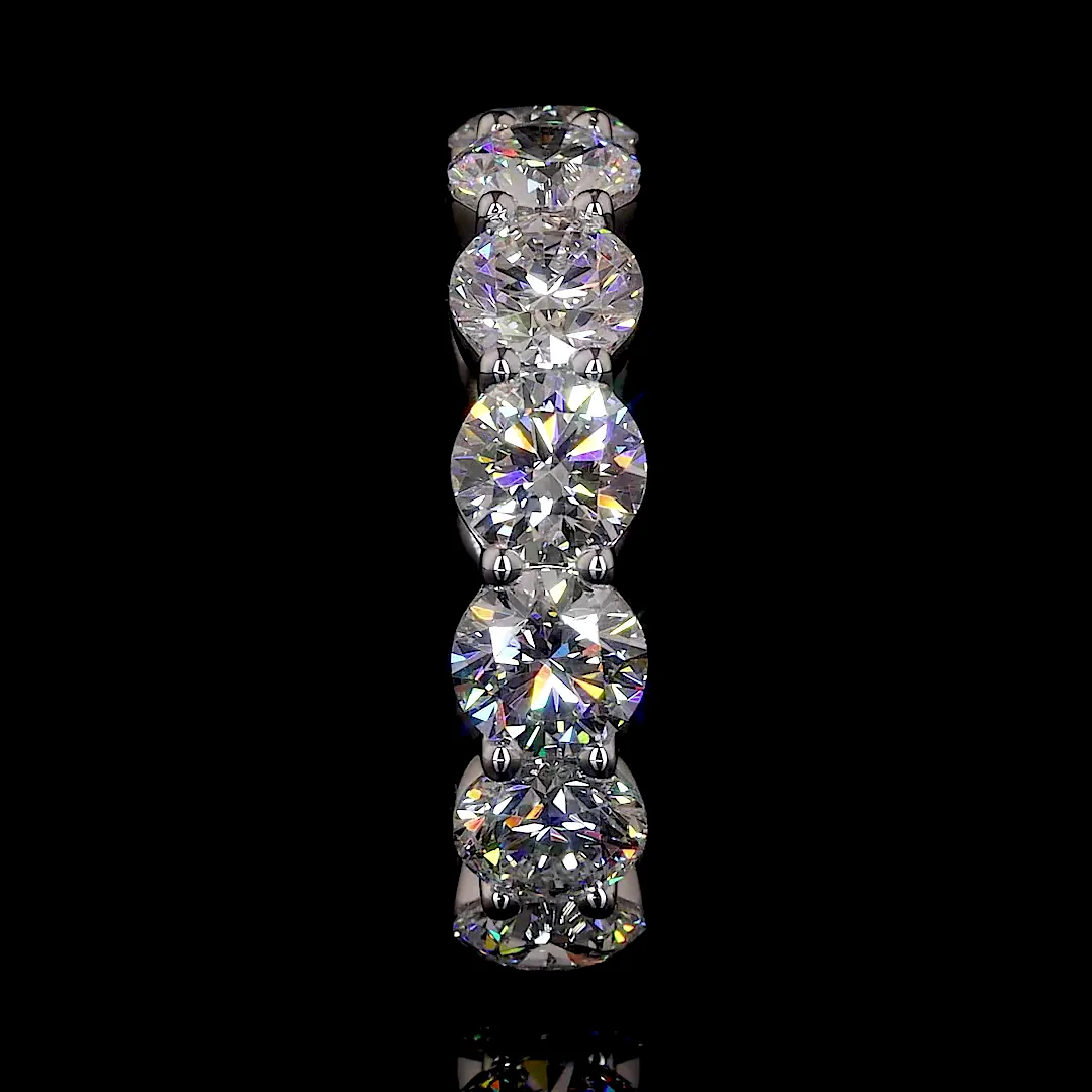 6.83 Cts 14k White Gold Round Shape Eternity Band Eternity Band - Image 3