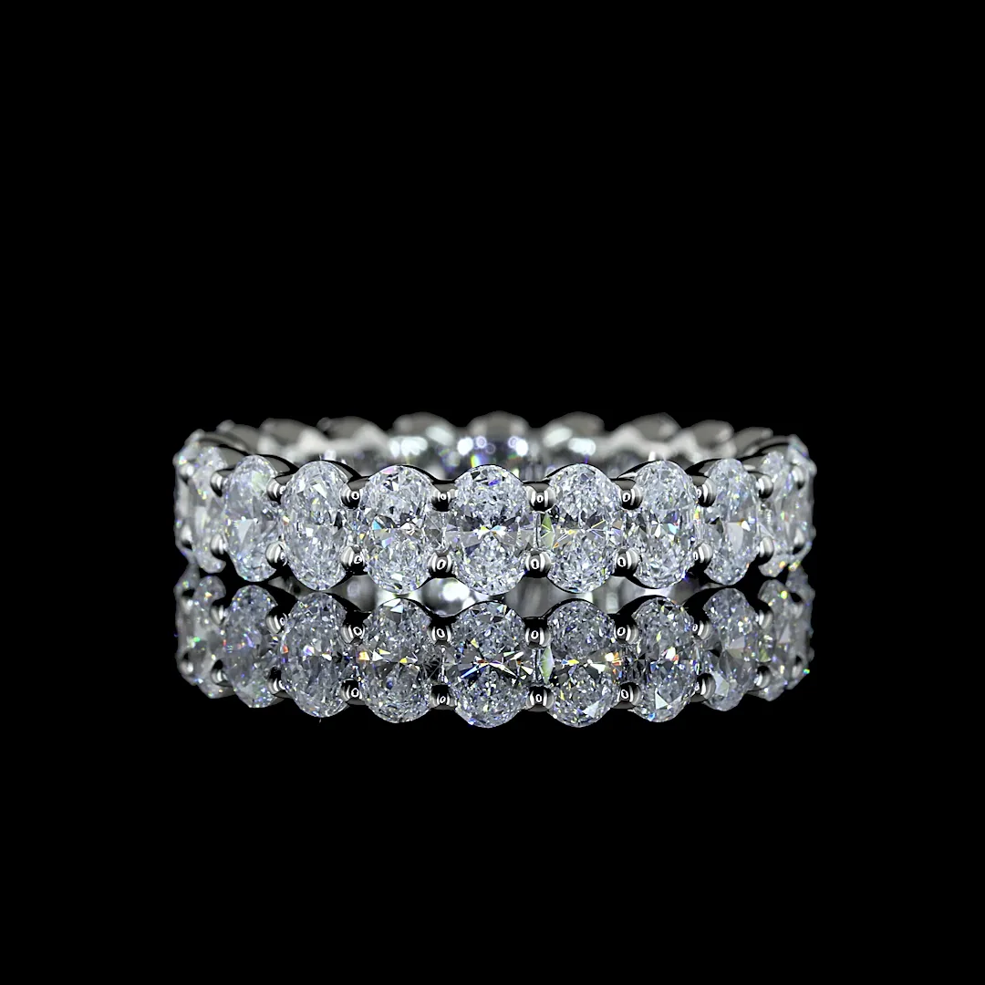 2 Cts Platinum Oval Shape Eternity Band Eternity Band