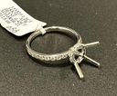 0.86 Cts 14k White Gold Oval Shape Half Eternity Eternity Band