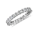 0.83 Cts 14k Yellow Gold Asscher Shape Eternity Band Eternity Band