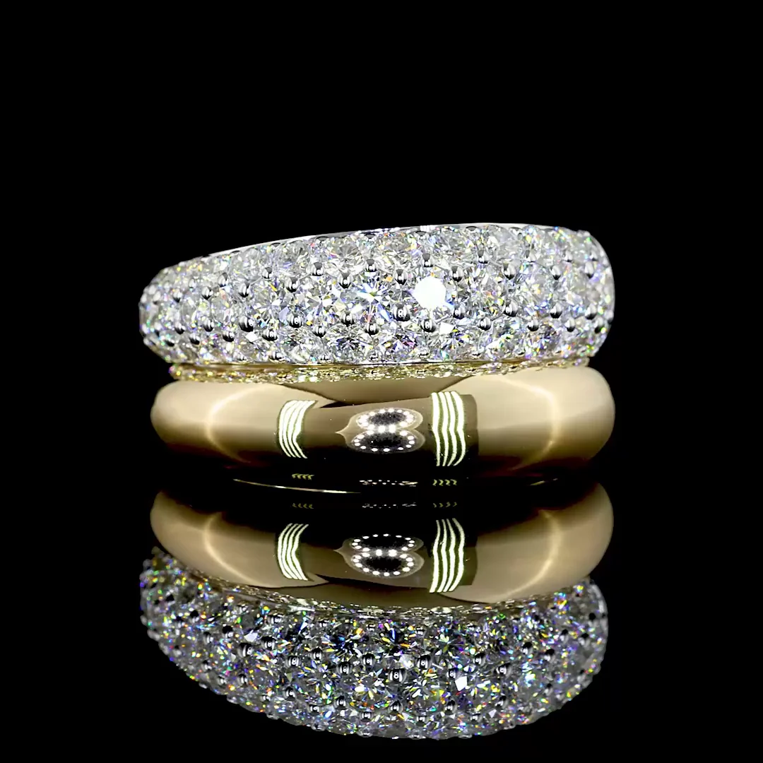 1.09 Cts 14k Two Tone Round Shape Special Eternity Band