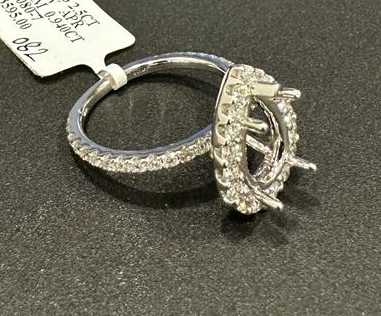 0.82 Cts 14k Rose Gold Round Shape 3/4 Band Eternity Band
