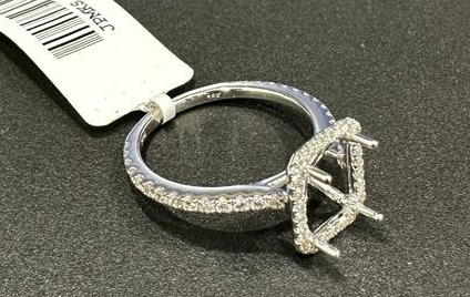 0.83 Cts 14k White Gold Baguette Shape 3/4 Band Eternity Band