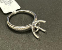 0.67 Cts 14k White Gold Round Shape Half Eternity Eternity Band