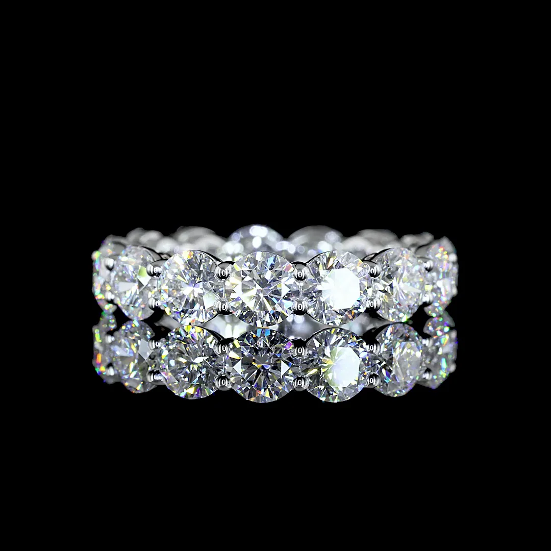 4.71 Cts 14k White Gold Round Shape Eternity Band Eternity Band