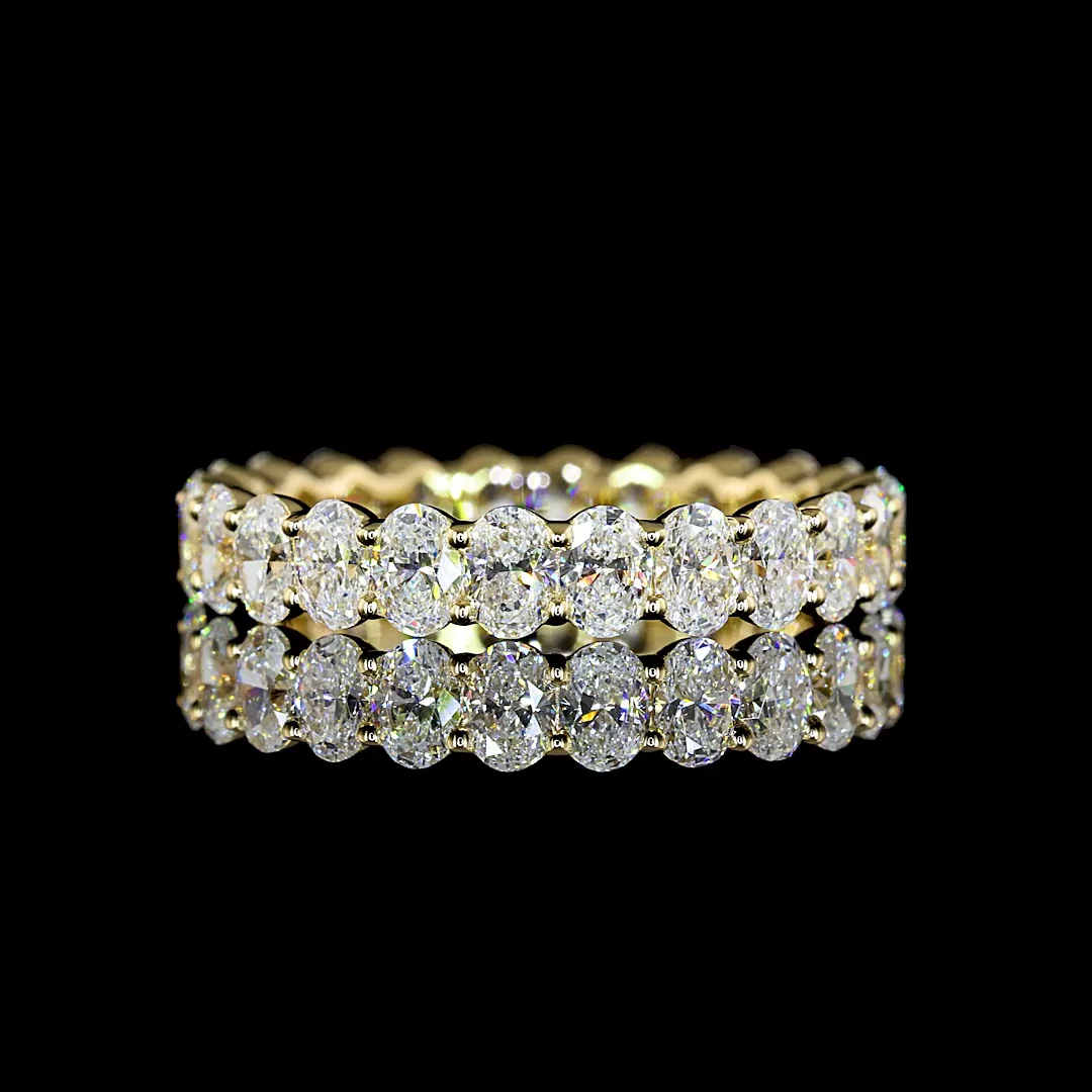 2.39 Cts 14k Yellow Gold Oval Shape Eternity Band Eternity Band
