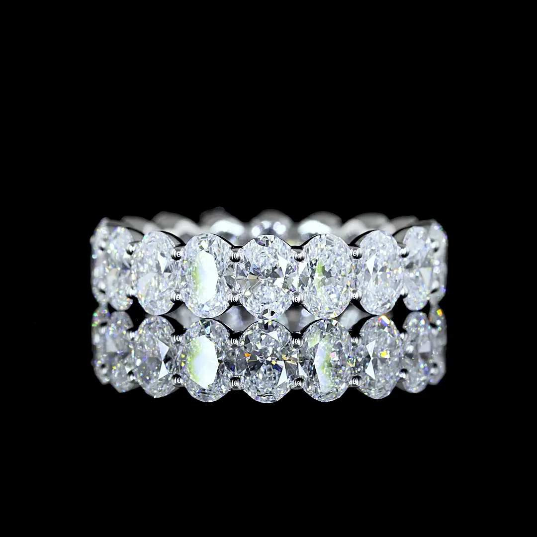 4.1 Cts 14k White Gold Oval Shape Eternity Band Eternity Band