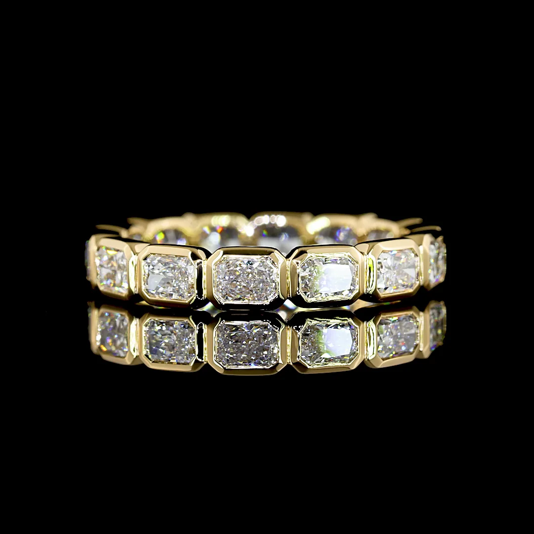 1.9 Cts 18k Yellow Gold Radiant Shape Eternity Band Eternity Band