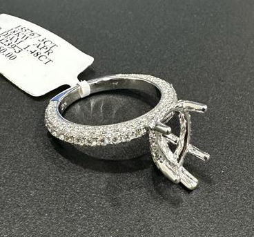 0.69 Cts 14k White Gold Round Shape 3/4 Band Eternity Band