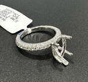 0.69 Cts 14k White Gold Round Shape 3/4 Band Eternity Band