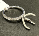 0.74 Cts 14k White Gold Emerald Shape Double Halo Pendant