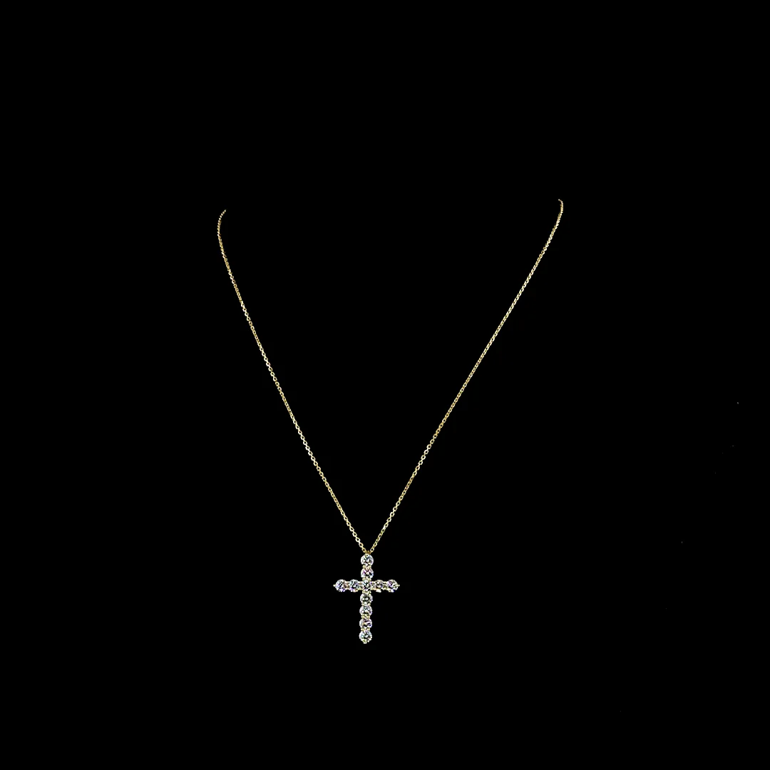 1.57 Cts 14k Yellow Gold Round Shape Symbol Pendant