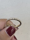 0.03 Cts 18k Yellow Gold Round Shape Symbol Earring