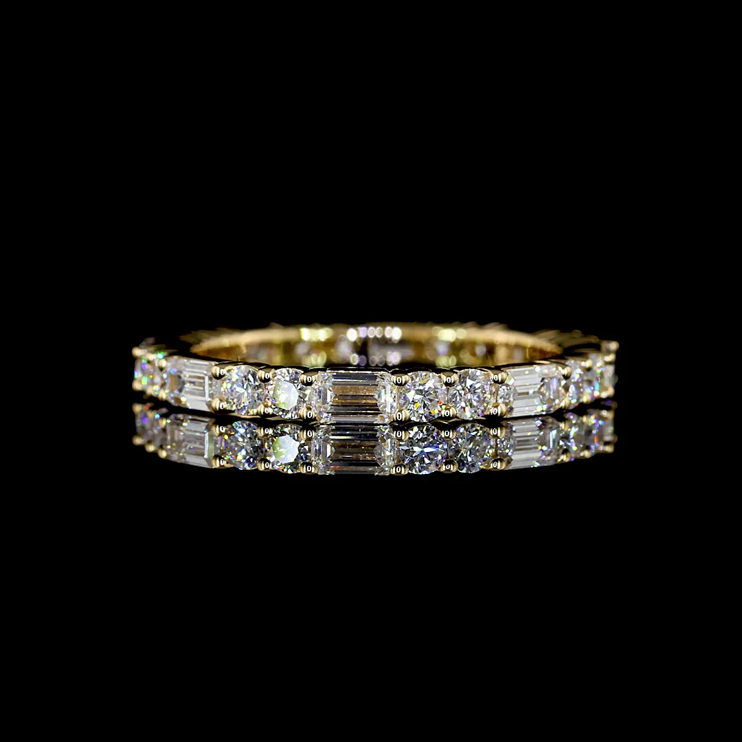 1.23 Cts 18k Yellow Gold Mix Shape Eternity Band Eternity Band