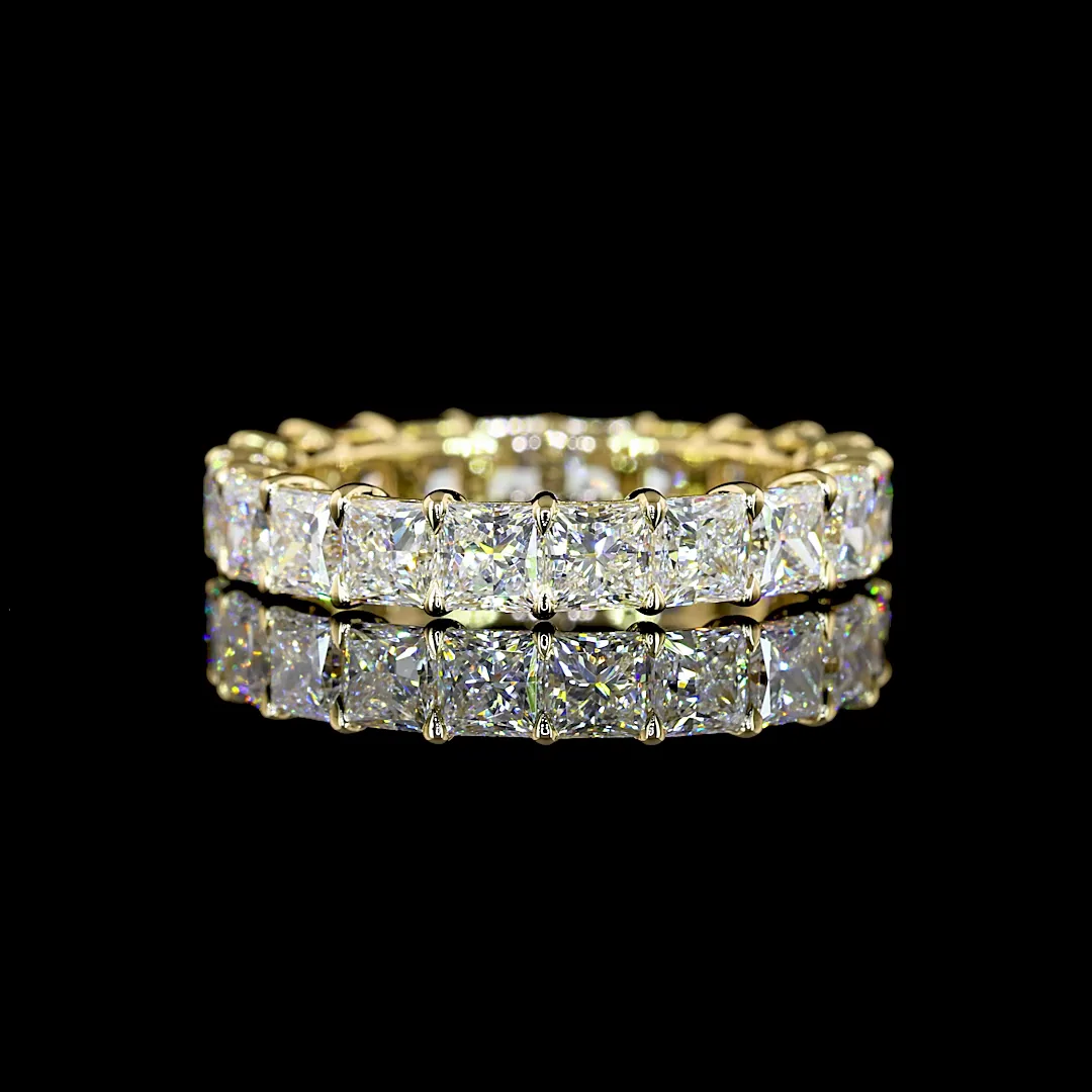 4.2 Cts 14k Yellow Gold Princess Shape Eternity Band Eternity Band