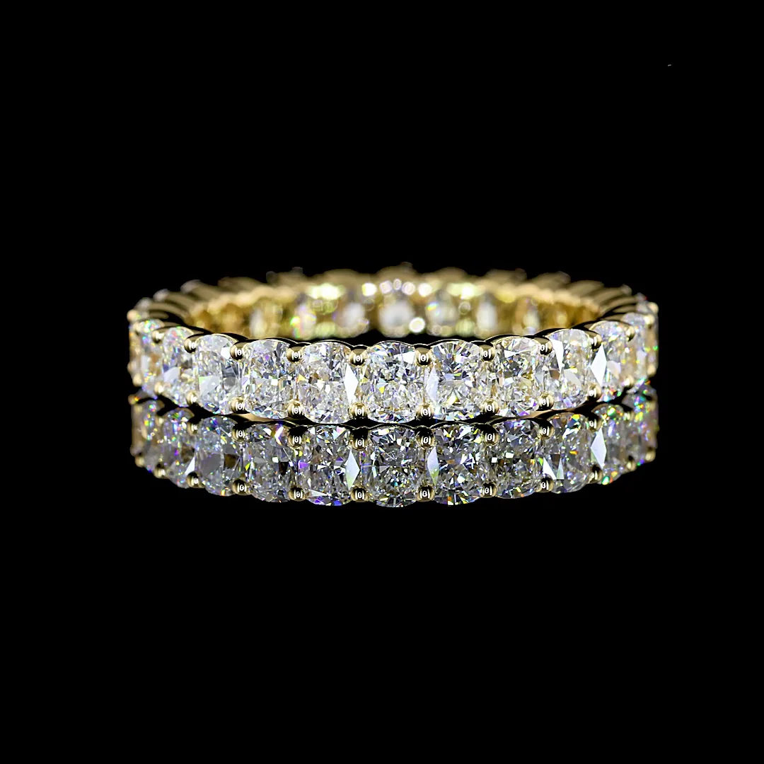 2.27 Cts 14k Yellow Gold Cushion Brilliant Shape Eternity Band Eternity Band