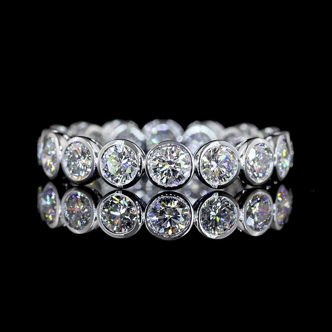2.06 Cts 14k White Gold Round Shape Eternity Band Eternity Band
