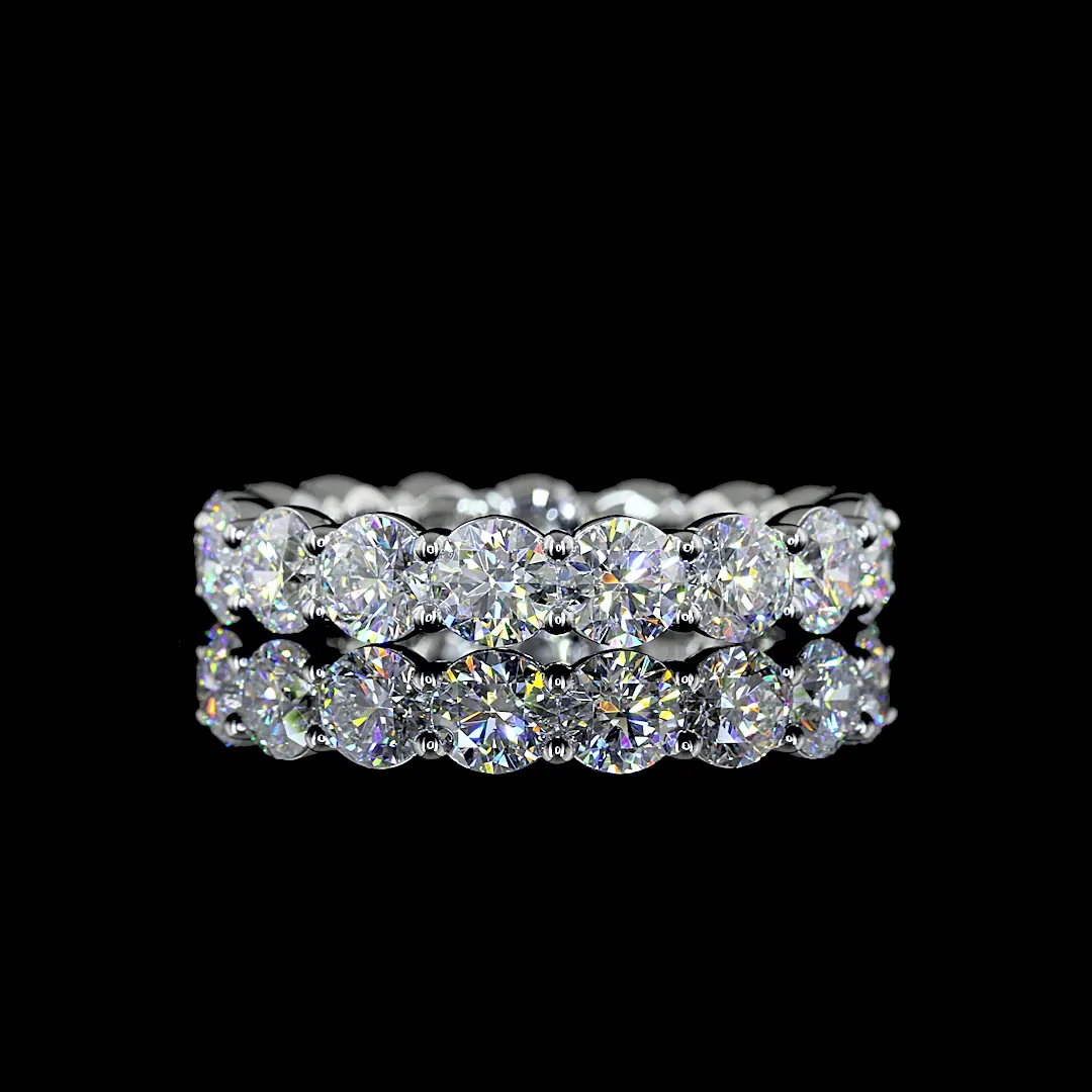 5.08 Cts Platinum Round Shape Eternity Band Eternity Band
