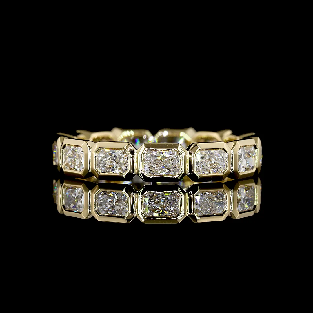 1.47 Cts 14k Yellow Gold Radiant Shape Eternity Band Eternity Band