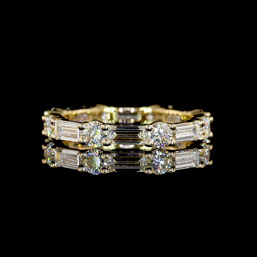 1.54 Cts 18k Yellow Gold Mix Shape Eternity Band Eternity Band