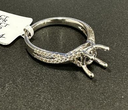 0.84 Cts 14k White Gold Emerald Shape 3/4 Band Eternity Band