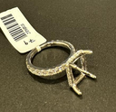0.79 Cts 14k White Gold Mix Shape Half Eternity Eternity Band