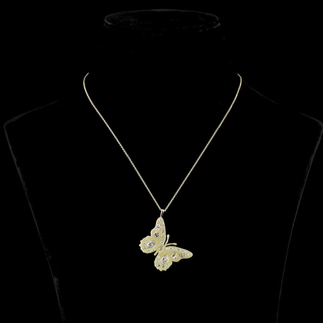 2.14 Cts 14k Yellow Gold Mix Shape Symbol Pendant