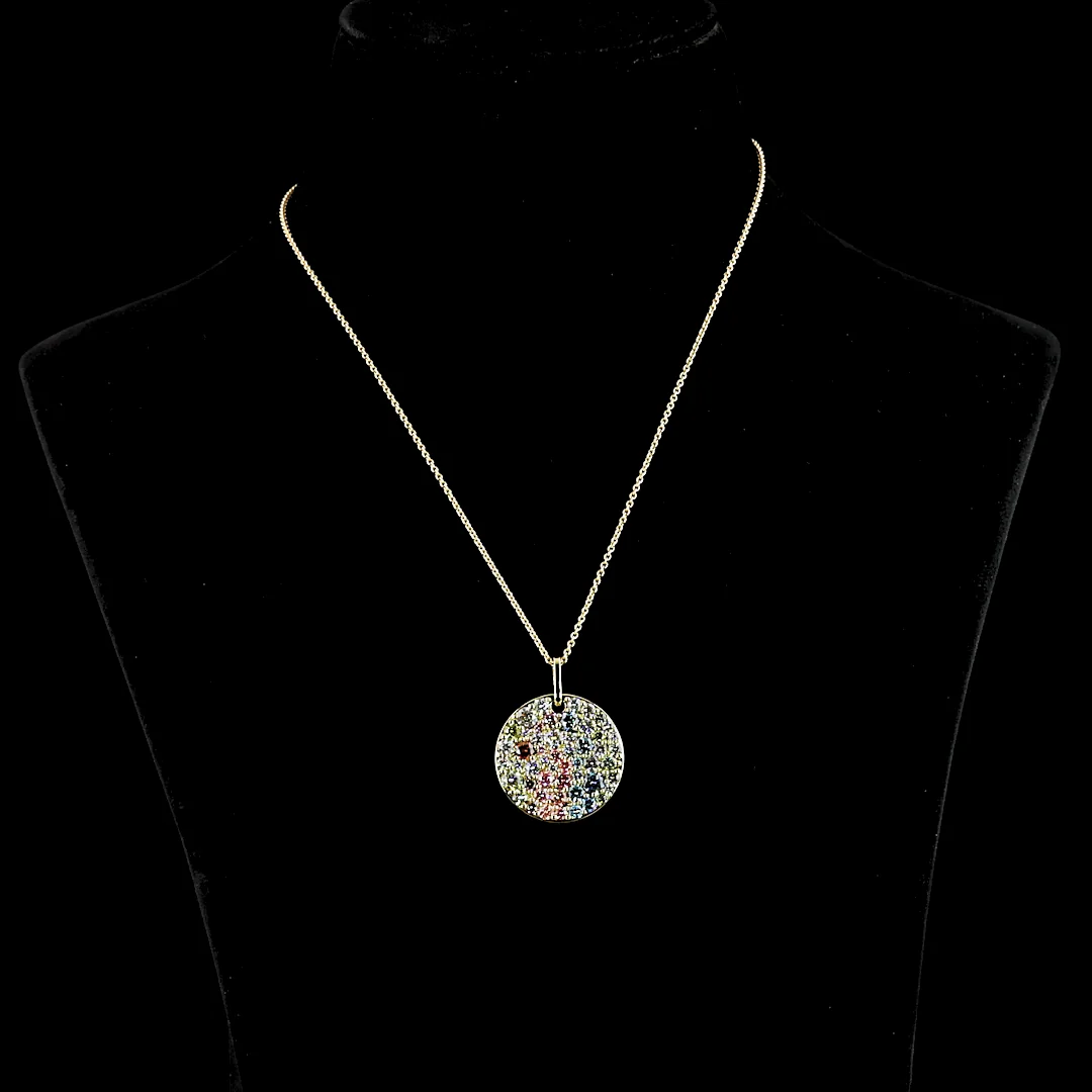 5.13 Cts 14k Yellow Gold Round Shape Pendant Pendant