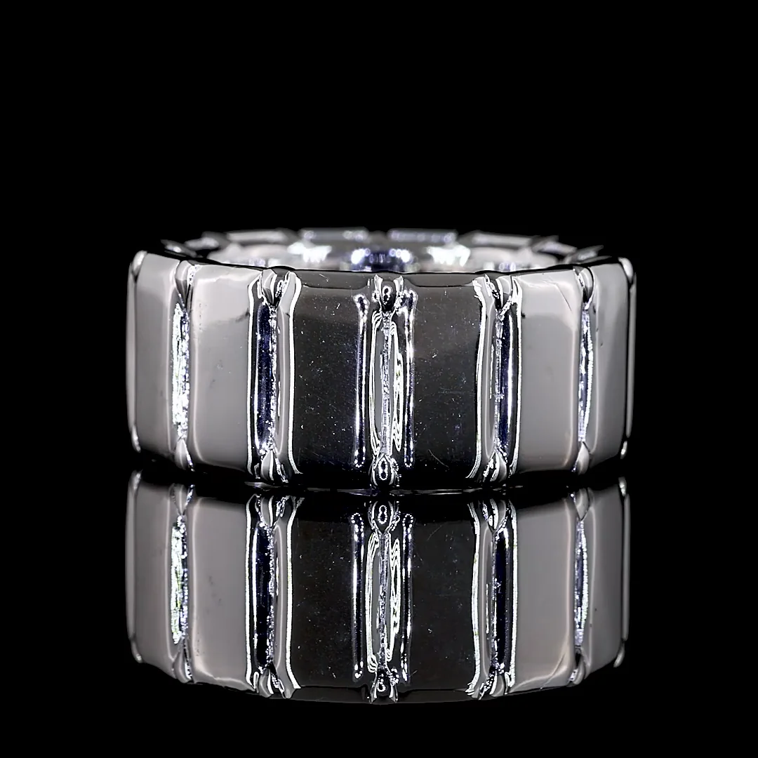 0 Cts Silver Shape Eternity Band Eternity Band