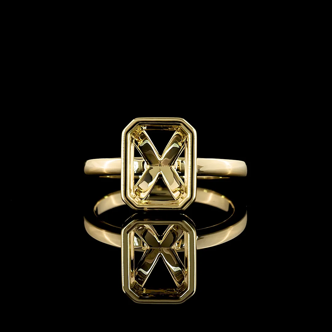 0 Cts 14k Yellow Gold Shape Solitaire Ring
