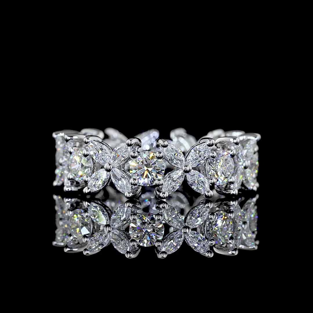 2.34 Cts 14k White Gold Marquise Shape Eternity Band Eternity Band