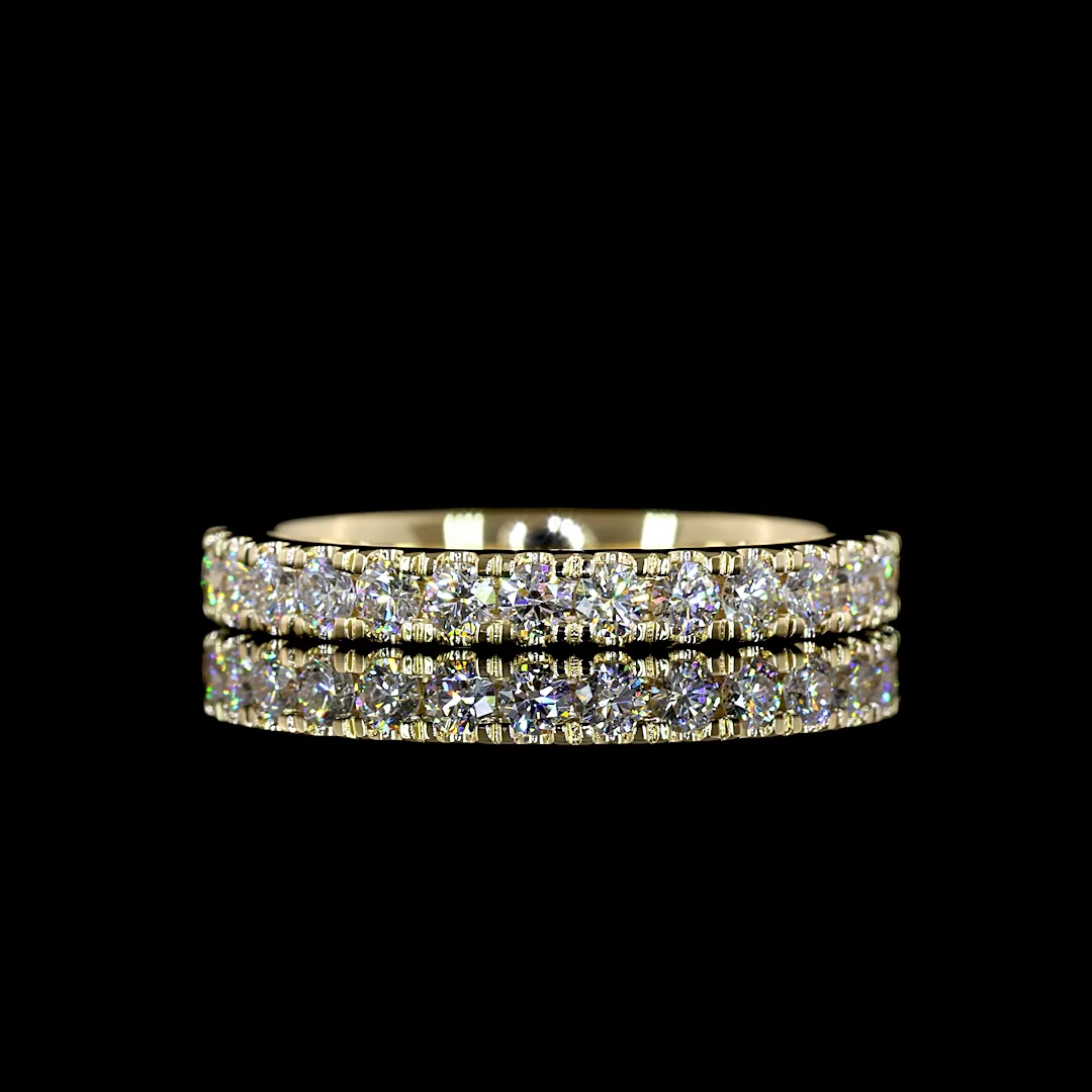 0.88 Cts 14k Yellow Gold Round Shape Eternity Band Eternity Band