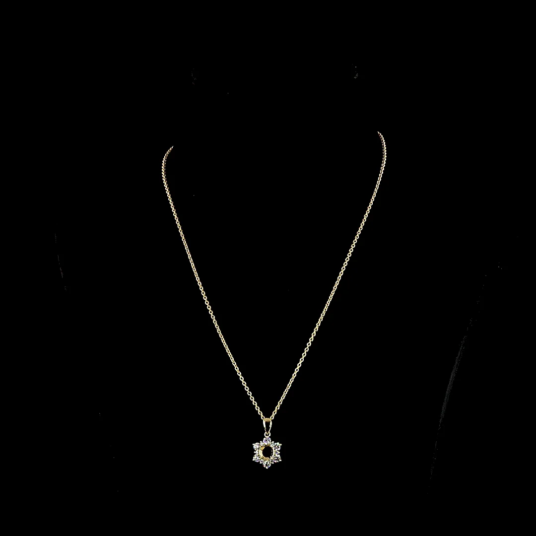 0.99 Cts 14k Yellow Gold Round Shape Pendant Pendant